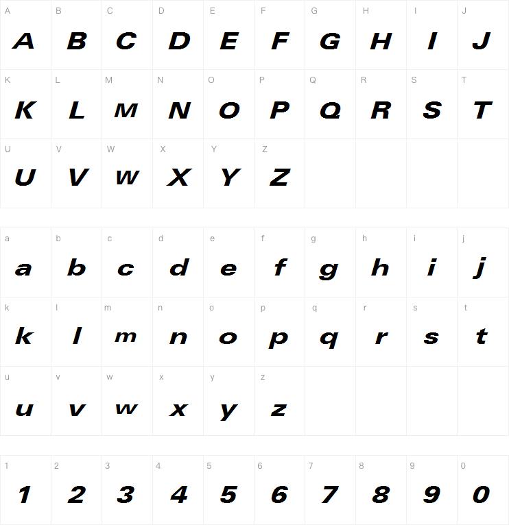 Linotype Univers Com 741 Extended Heavy Italic