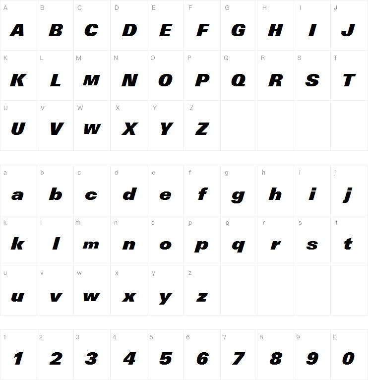 Linotype Univers Com 931 Basic Extra Black Italic