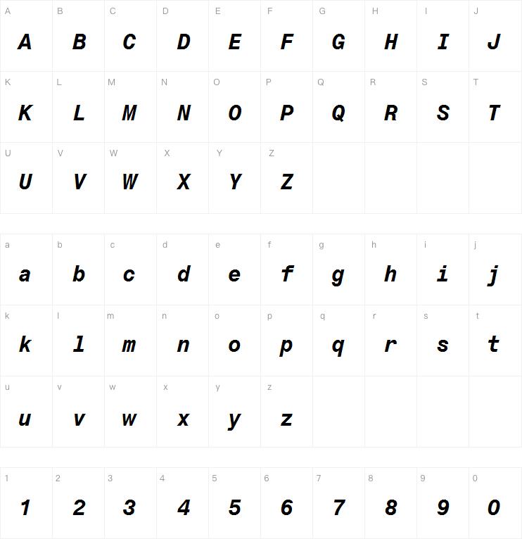 Monospace 821 Std Bold Italic