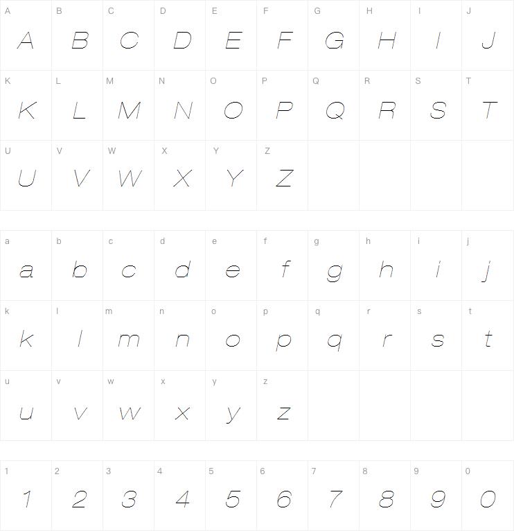 Neue Helvetica Com 23 Ultra Light Extended Oblique