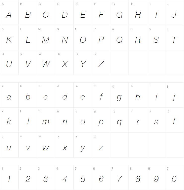 Neue Helvetica Com 36 Thin Italic