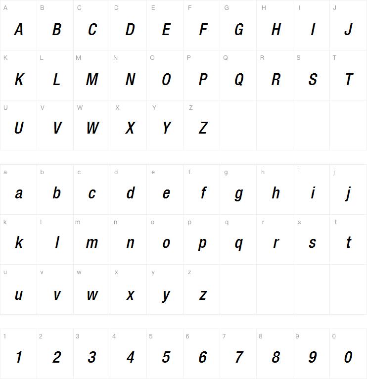 Neue Helvetica Com 67 Medium Condensed Oblique
