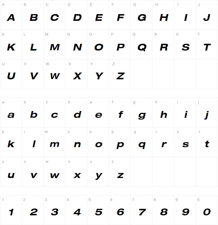 Neue Helvetica Com 73 Bold Extended Oblique