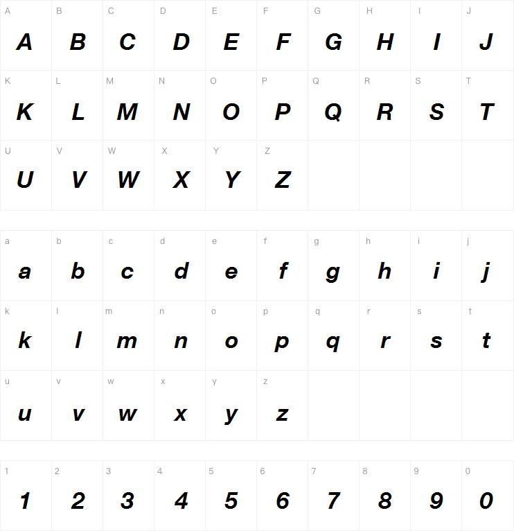 Neue Helvetica Com 76 Bold Italic