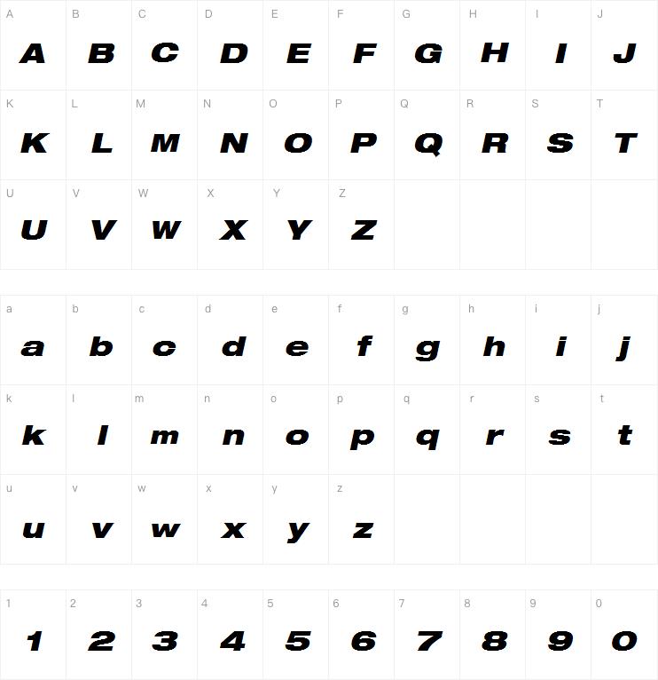 Neue Helvetica Com 93 Black Extended Oblique