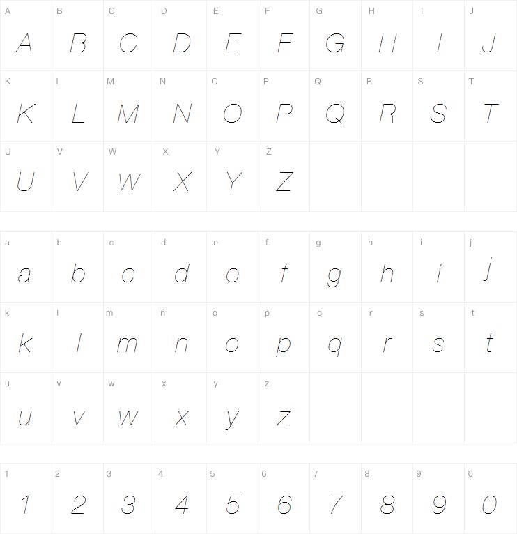 Neue Helvetica Pro 26 Ultra Light Italic