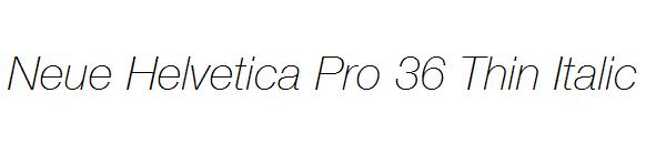 Neue Helvetica Pro 36 Thin Italic