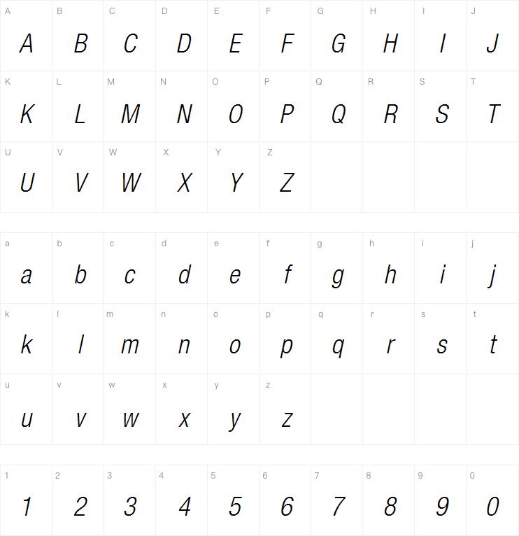 Neue Helvetica Pro 47 Condensed Light Oblique