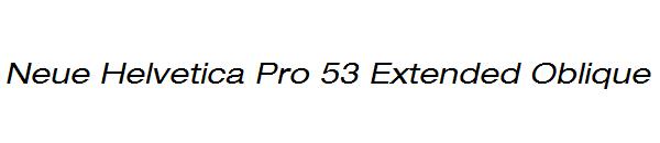 Neue Helvetica Pro 53 Extended Oblique