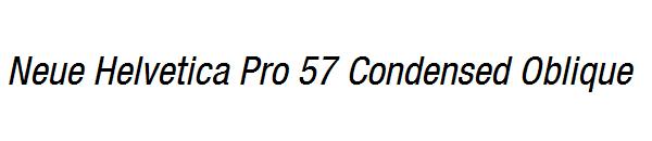 Neue Helvetica Pro 57 Condensed Oblique