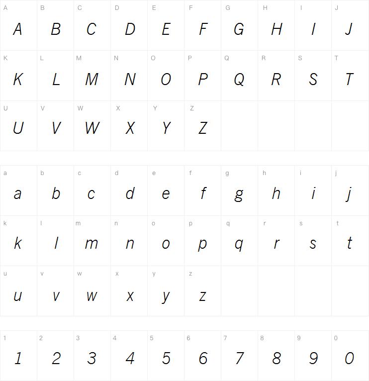 News Gothic BT Std Light Italic