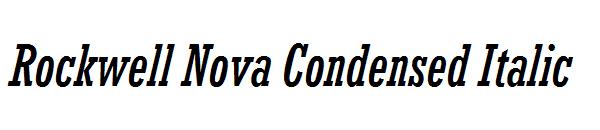 Rockwell Nova Condensed Italic