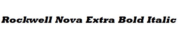 Rockwell Nova Extra Bold Italic