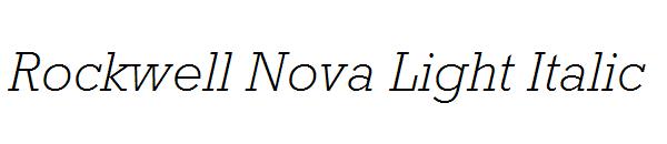 Rockwell Nova Light Italic