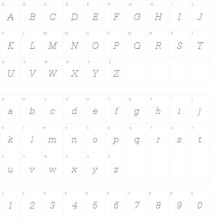 Serifa Std Thin Italic