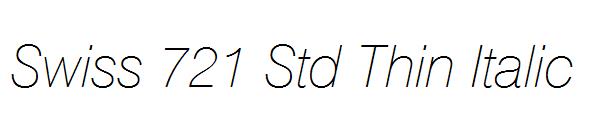 Swiss 721 Std Thin Italic