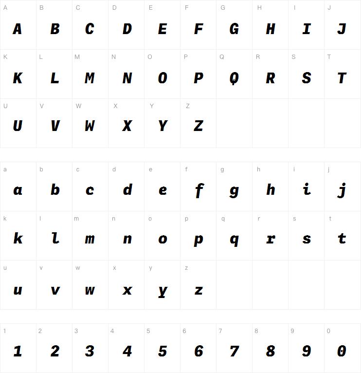 Adelle Mono Extrabold Italic