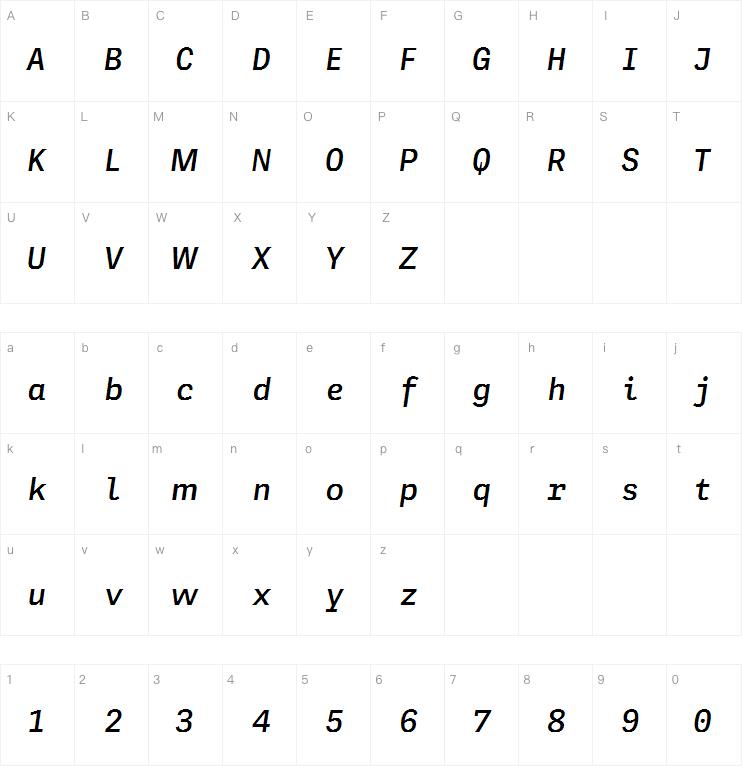Adelle Mono Flex Semibold Italic