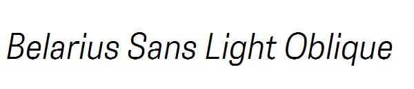 Belarius Sans Light Oblique