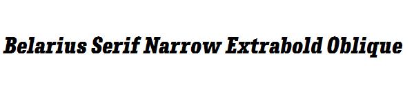 Belarius Serif Narrow Extrabold Oblique