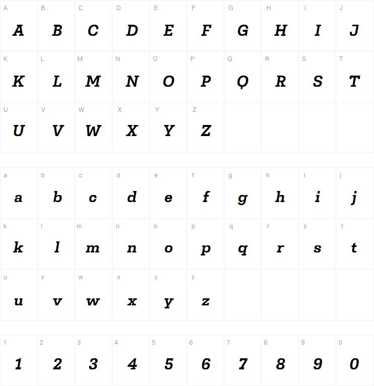 Belarius Serif Wide Bold Oblique