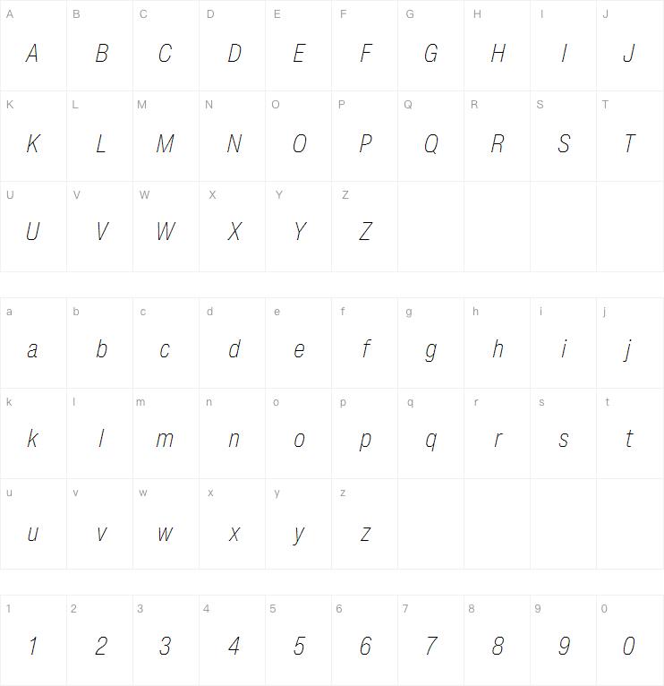 Helvetica Now Micro Condensed ExtraLight Italic