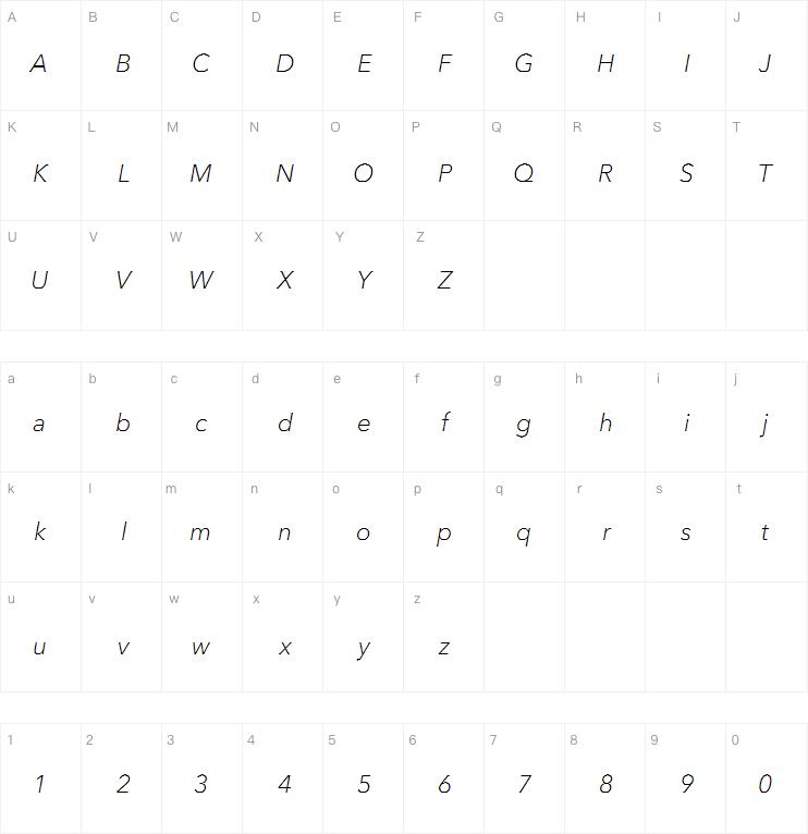 Avenir Next World Light Italic