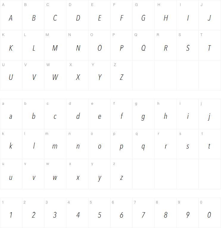 Avenir Next W1G Condensed Light 