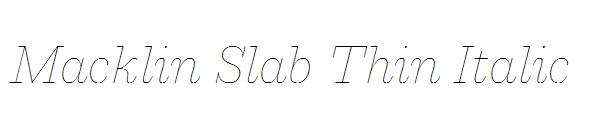 Macklin Slab Thin Italic