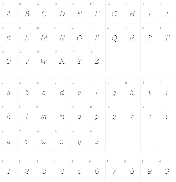 Macklin Slab ExtraLight Italic