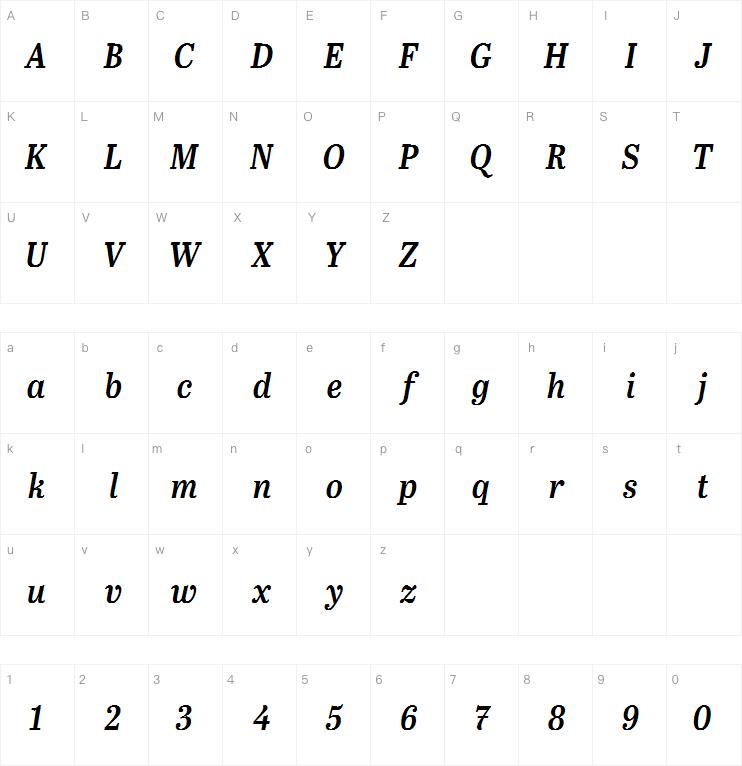 AbrilTitling Semicondensed Semibold Italic