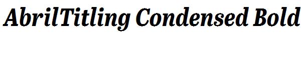AbrilTitling Condensed Bold Italic