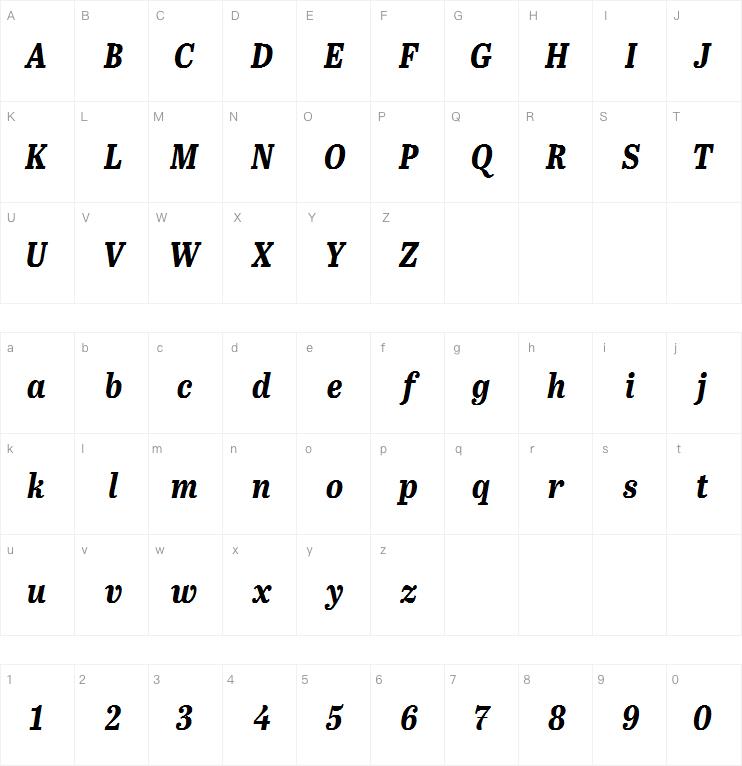 AbrilTitling Condensed Bold Italic