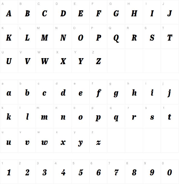 AbrilTitling Condensed Extrabold Italic