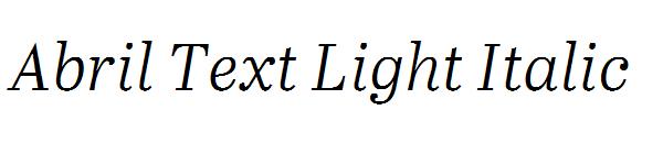 Abril Text Light Italic