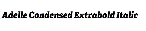 Adelle Condensed Extrabold Italic