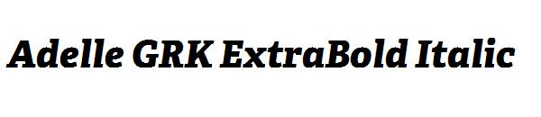 Adelle GRK ExtraBold Italic