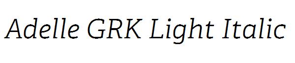 Adelle GRK Light Italic