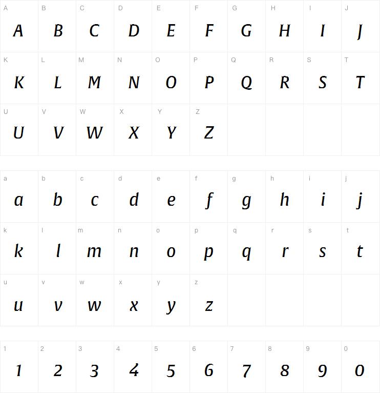 Alverata CYR Medium Italic