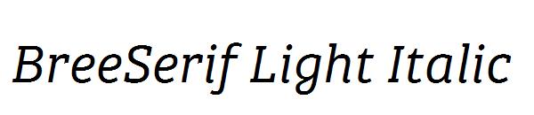 BreeSerif Light Italic