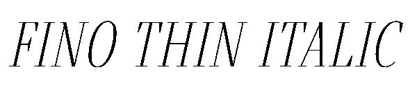 Fino Thin Italic