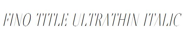 Fino Title Ultrathin Italic