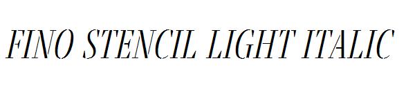 Fino Stencil Light Italic