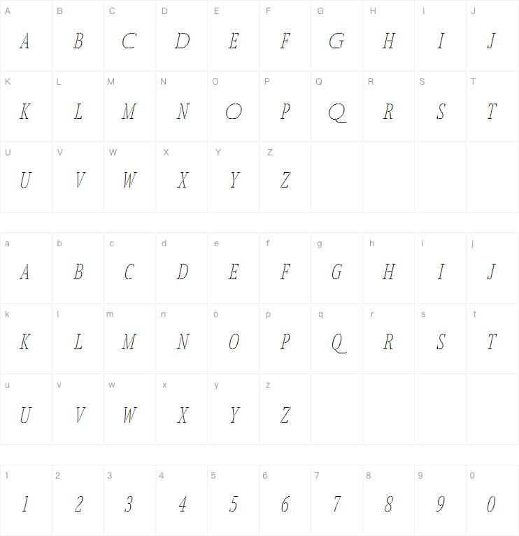 Fino Stencil Ultrathin Italic