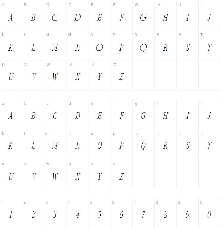 Fino Stencil Title Thin Italic
