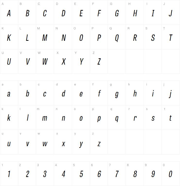 Tablet Gothic Compressed Oblique