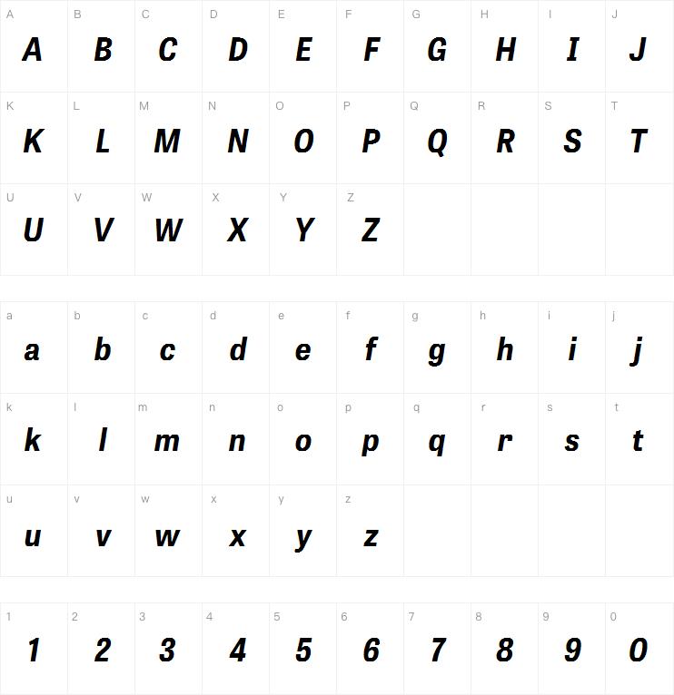 Tablet Gothic Narrow Bold Oblique