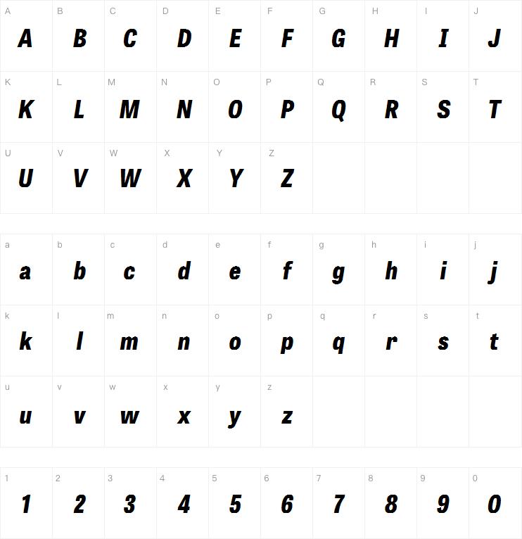 Tablet Gothic SemiCondensed ExtraBold Oblique