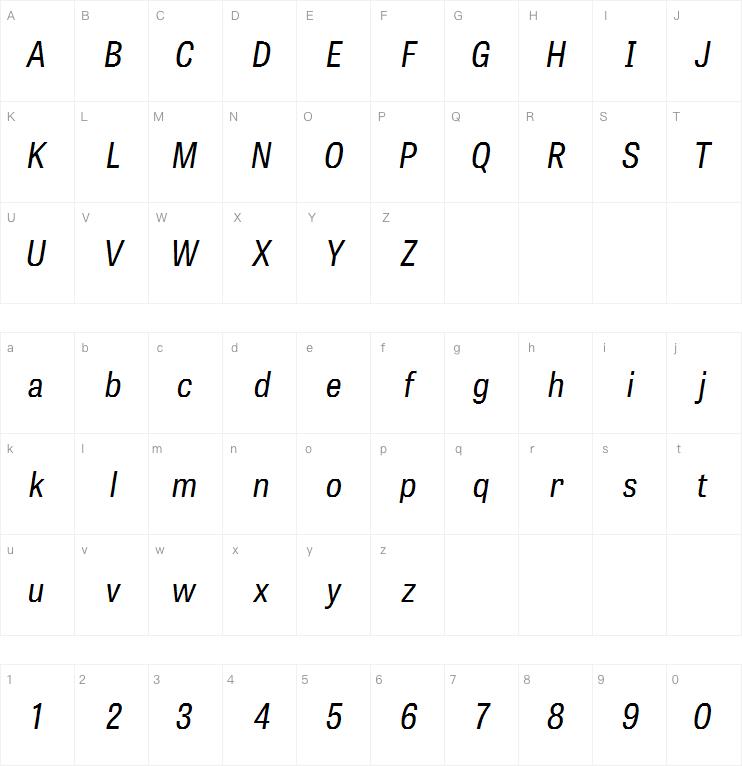 Tablet Gothic SemiCondensed Oblique