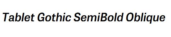Tablet Gothic SemiBold Oblique